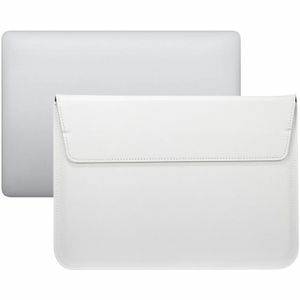 PU leer Ultra dunne envelope bag laptoptas voor MacBook Air / Pro 13 inch met standfunctie(wit) Clutches