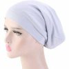 3 PCS TJM 423 Cotton Skullcap Double Layer Chemotherapie Hat Confinement Hat Turban (Lichtblauw) Turban