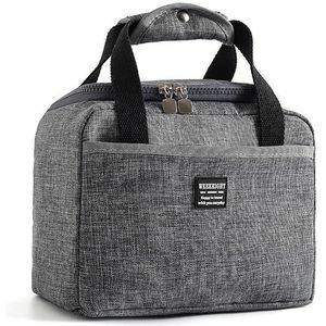 Koeltassen Draagbare Lunchtas Thermisch Gesoleerde Lunchbox Tote Cooler Handtas 24 x 17 x 14cm (Grijs)