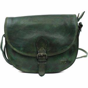 Bear Design Kleine Crossbodytas / Schoudertas Dames Leer Gigi Groen Bear Design Schoudertassen