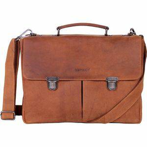 DSTRCT Laptoptassen DSTRCT Wall street A4 Laptoptas 15,4 inch Cognac