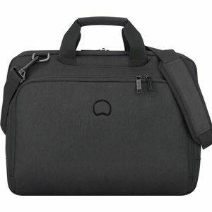 Delsey Esplanade Schoudertas 15.6 inch Laptopvak Zwart Delsey Schoudertassen