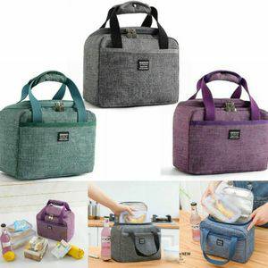 Koeltassen Draagbare Lunchtas Thermisch Gesoleerde Lunchbox Tote Cooler Handtas 24 x 17 x 14cm (Grijs)