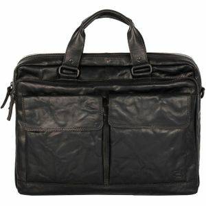 Spikes & Sparrow Robert Businessbag 17"" black Spikes & sparrow Laptoptassen