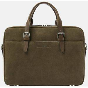 Castelijn & Beerens Laptoptassen Castelijn en Beerens Nubuck laptoptas 15 inch dark military