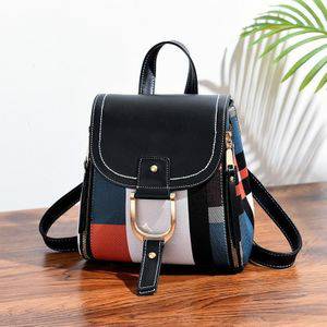 Schoudertassen TFZ 959 PU Soft Leather Ladies Backpack(Black)