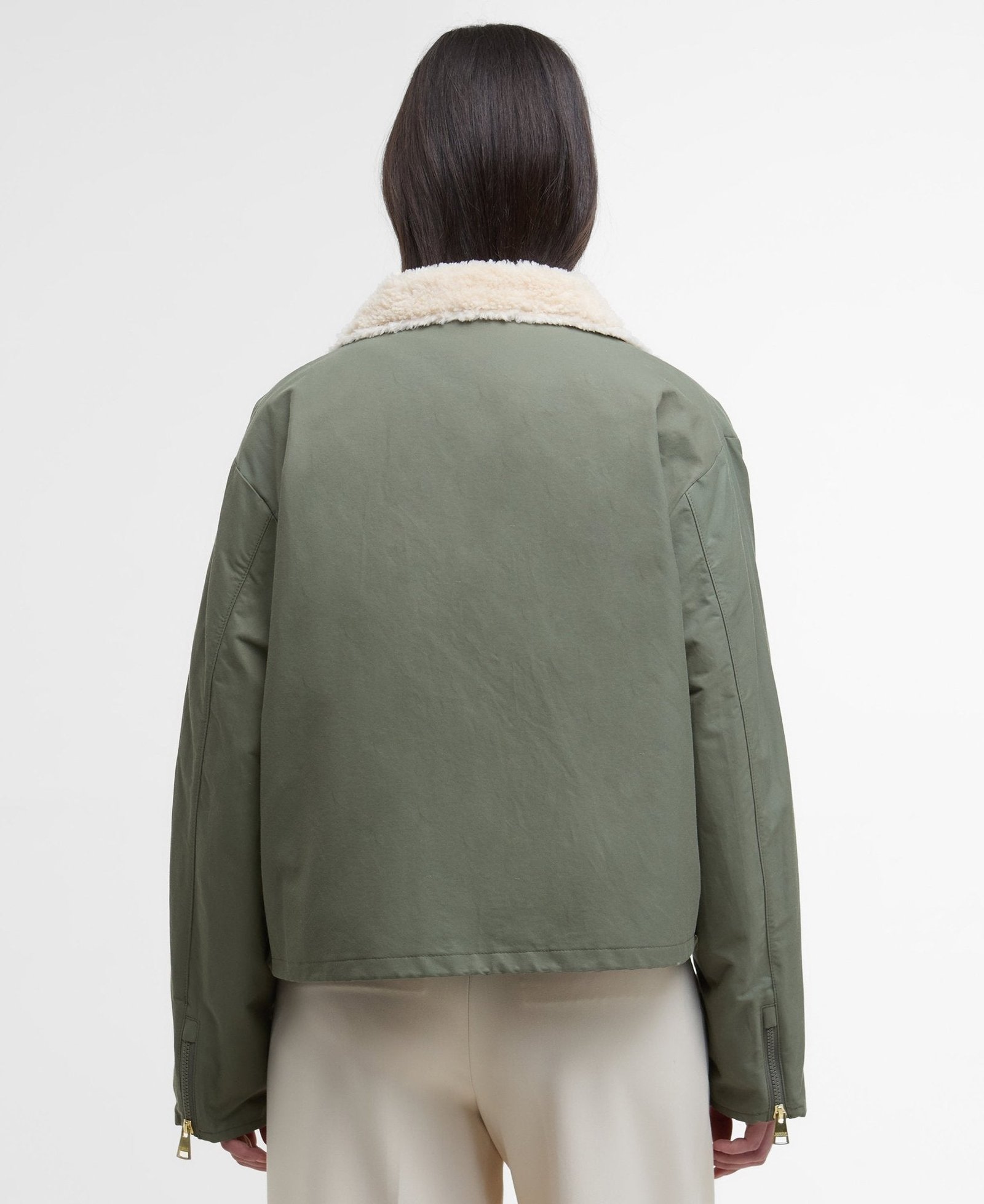 Barbour International Luanda 3 In 1 Showerproof Jacket Khaki - Image 3