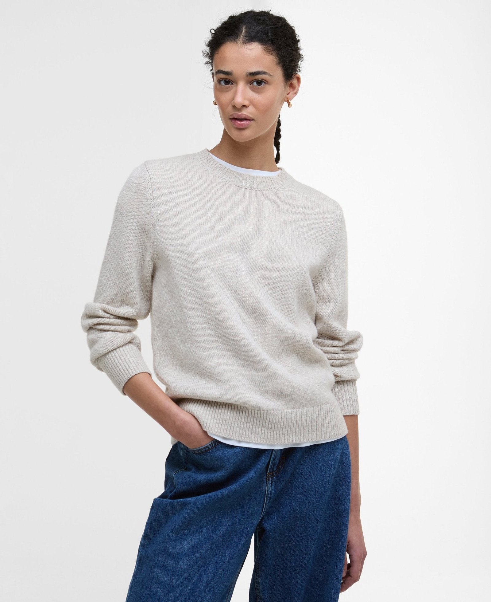 Barbour Woodhouse Knitted Jumper Oatmeal