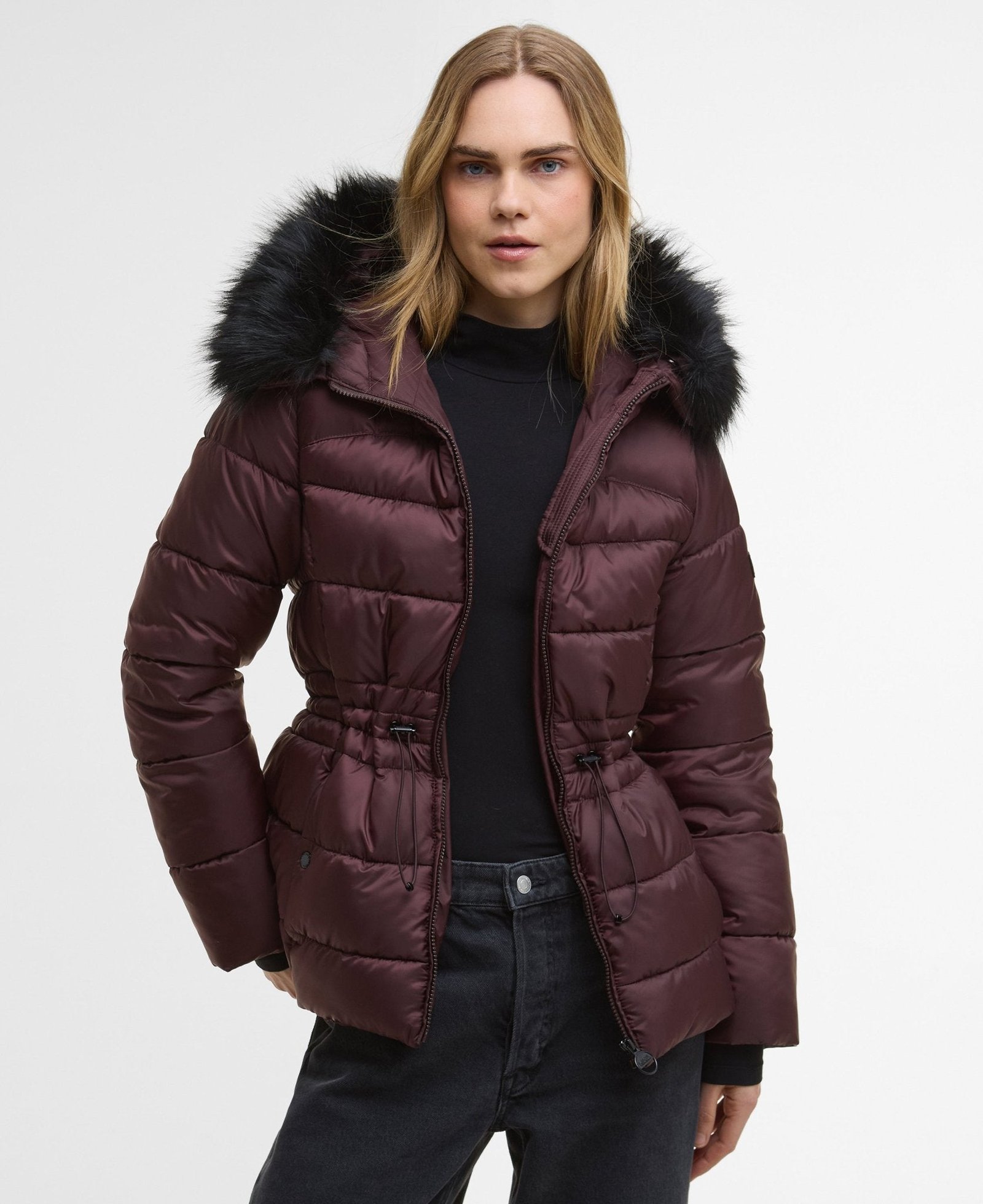 Barbour international Cher Puffer Jacket Red Velvet