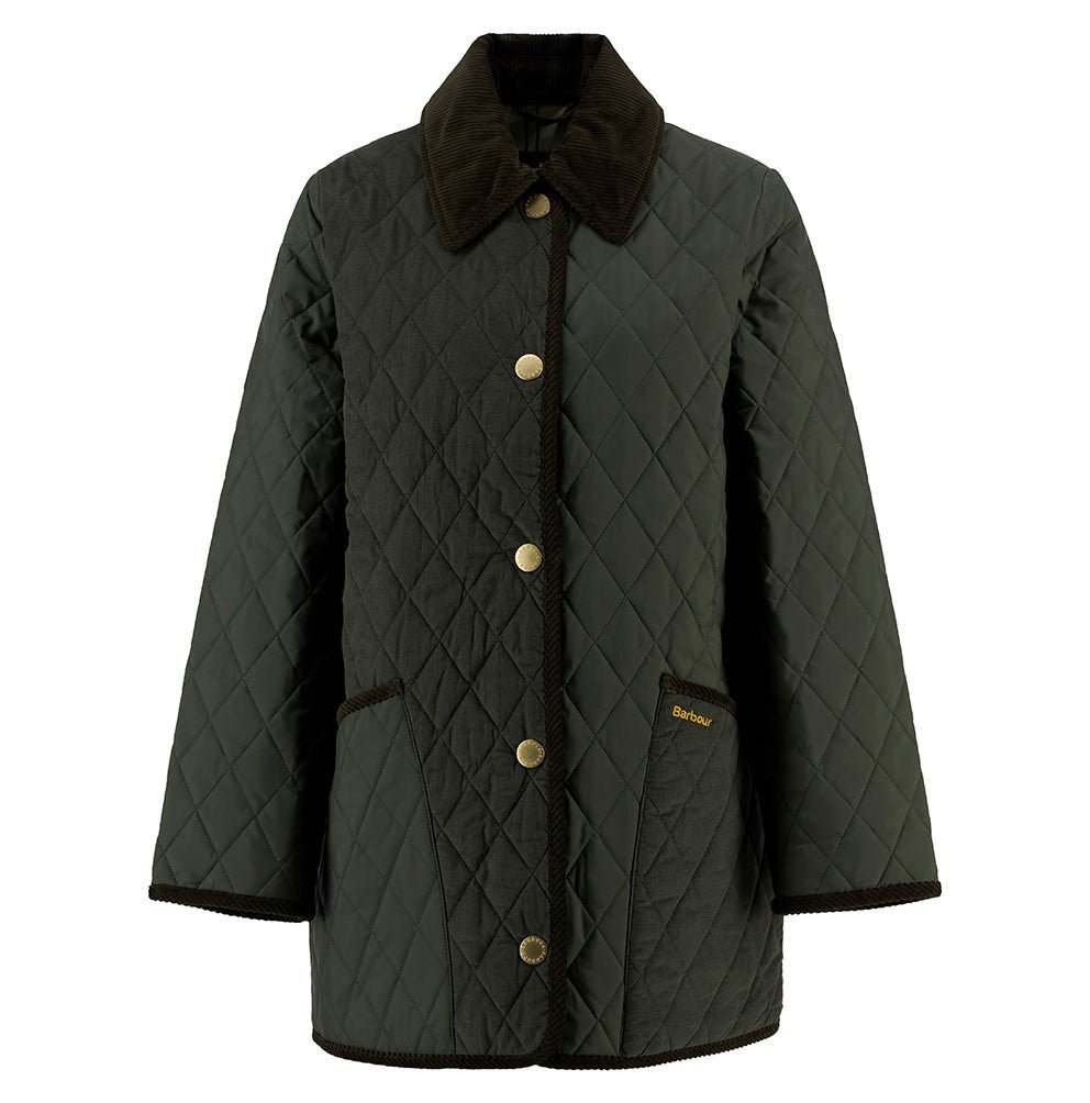 Barbour Meryl Quilted Jacket Olive/Ancient Tartan - Image 8