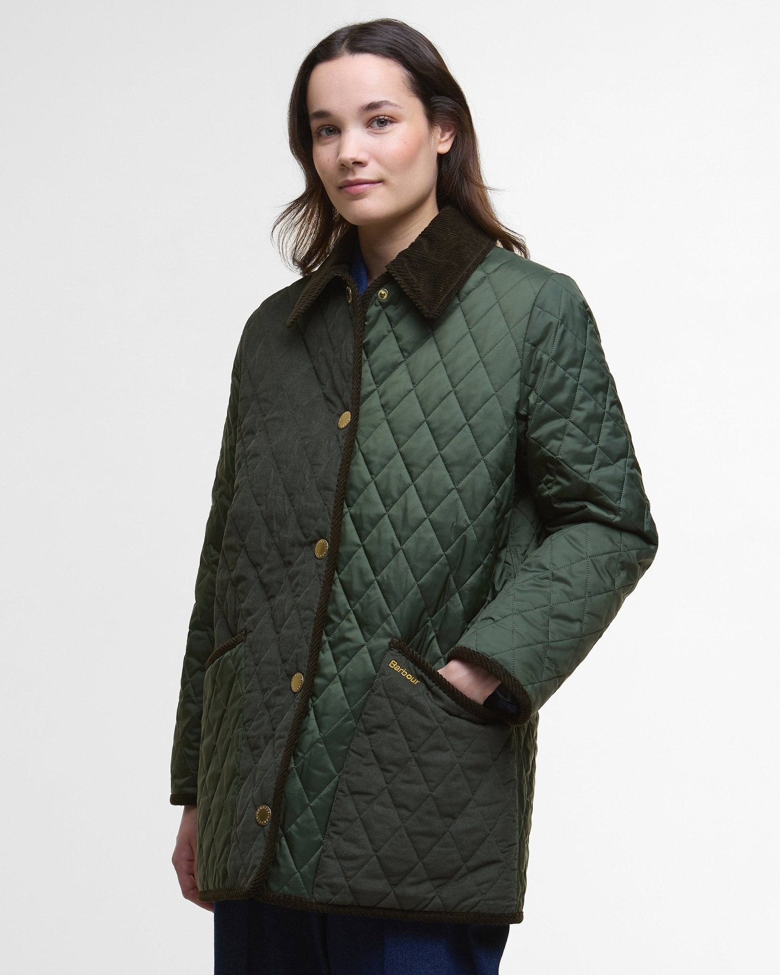Barbour Meryl Quilted Jacket Olive/Ancient Tartan