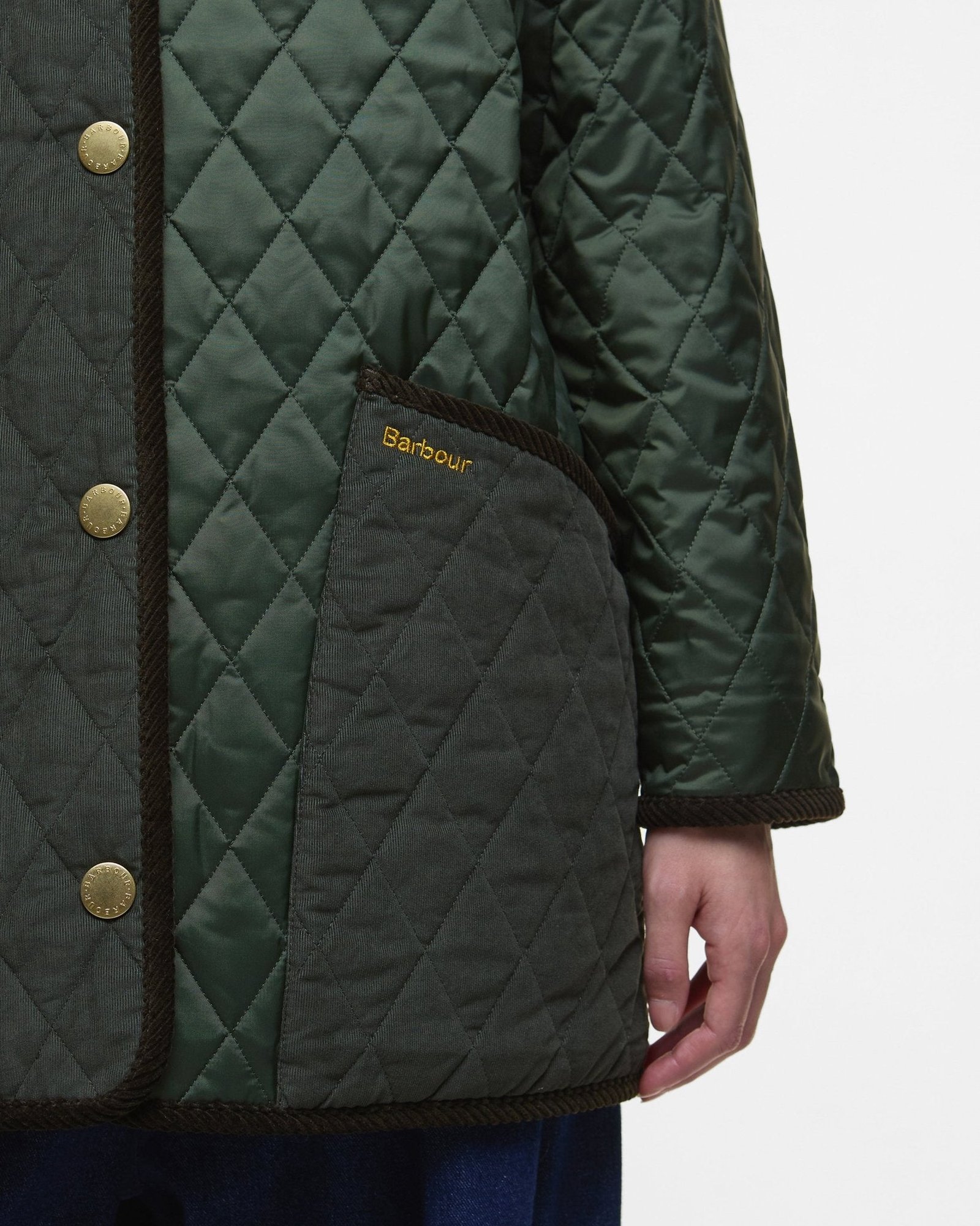 Barbour Meryl Quilted Jacket Olive/Ancient Tartan - Image 5